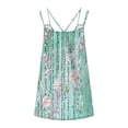 thumbnail image 3 of Uootdi Women's Casual Tanks Spaghetti Strap Sleeveless Flower Pattern V Neck Tops Beach Lightweight Relaxed Tank Tops Gift, 3 of 5