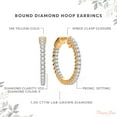 thumbnail image 4 of Femme Luxe Mia 1.00 Carat Lab-Grown Diamond Inside Out Huggie Hoop Earrings in 14K Yellow Gold., 4 of 6