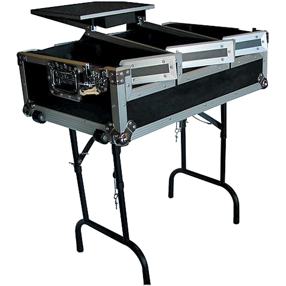 Eurolite CDJ400 Coffin Case with Laptop Shelf and Folding Table Legs