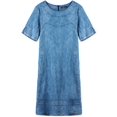 thumbnail image 1 of LIH HUA Women's Plus Size Denim Dress Summer Chic Elegant Dresses For Chubby Women Round Neck Woven Cotton Dress54 Gao Jinjia LED, 1 of 2