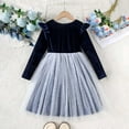 thumbnail image 2 of HCNTES Toddler Girls Tutu Dresses Long Sleeve Ruffle Fall Winter Holiday Star Sequin Dress(Q112-Purple,3-4 Years), 2 of 9