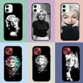 thumbnail image 5 of M-marilyns-carcasa de teléfono m-monroes para Apple iPhone 15 14 Plus 13 12 Mini Pro Max XR + 13Pro 14 + 15 + funda de TPU suave, 5 of 5