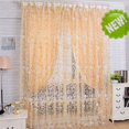 thumbnail image 1 of DPTALR Print Floral Voile Door Sheer Window Curtains Room Curtain Divider 100X200CM, 1 of 1