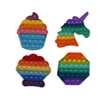 thumbnail image 3 of HDTech Rainbow Fidget Bubble Toys of Four Characters (Unicorn, Octagon, Cupcake, and Shell) for Kids, 3 of 5