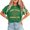 3-Green, variant on Vintage Halloween Graphic Tees Spooky Island Print T-shirts Disco Skull Casual Tops Short Sleeve 90s Cotton Shirts for Daily Outfits
