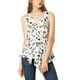 thumbnail image 1 of INSPIRE CHIC Top peplum envolvente con dobladillo asimétrico en la cintura con cuello en V sin mangas para mujerFlor Negro M, 1 of 6