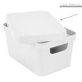 Simplify Children Small Vinto Plastic Storage Box with Lid, White