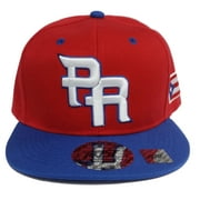 Puerto Rico Baseball Snapback Cap Flag Red, Blue