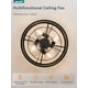 thumbnail image 4 of Ventilador de techo LEDIARY, control remoto sin aspas, 18 pulgadas, con jaula negra, 4 of 7