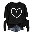 thumbnail image 4 of Valentine Sweatshirts For Women 2026 Cotton Couples Heart Graphic Crewneck Pullover Soft Fashion Valentines Sweat Shirts, 4 of 9