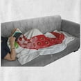 thumbnail image 6 of Numbers Soft Flannel Fleece Throw Blanket, Number 0 Strawberry Style Mathematics Algebra Organic Food Healthy, Cozy Plush for Indoor and Outdoor Use, 50" x 70", Vermilion Green Orange, by Ambesonne, 6 of 6