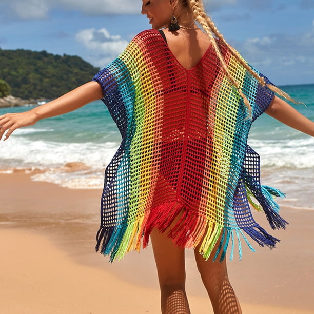 Traje de baño de punto para cubrir, traje de baño de punto para mujer, diseño fácil de usar