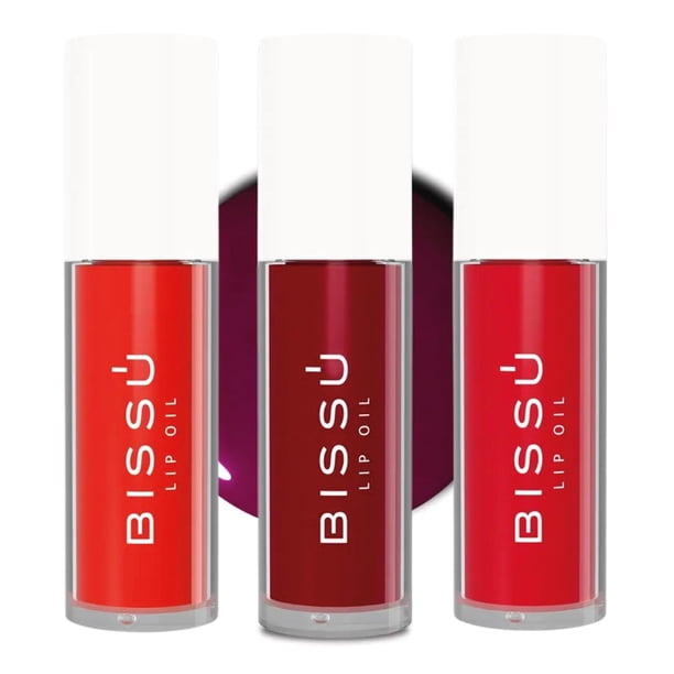 Kit 3 tonos Lip Oil 4 g Varios Tonos Bissú Brillante multicolor