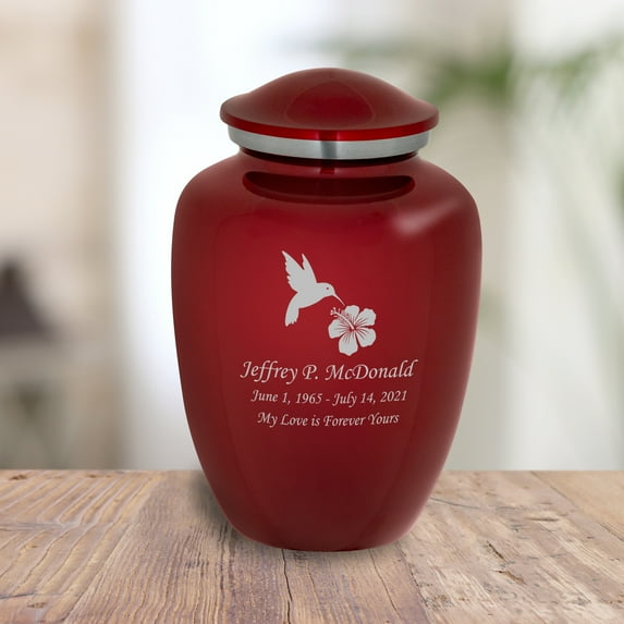 Hummngbird Cremation Urn - 6 Colors - 2 Sizes