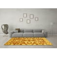 thumbnail image 3 of Ahgly Company Machine Washable Indoor Rectangle Abstract Yellow Modern Area Rugs, 2' x 3', 3 of 4