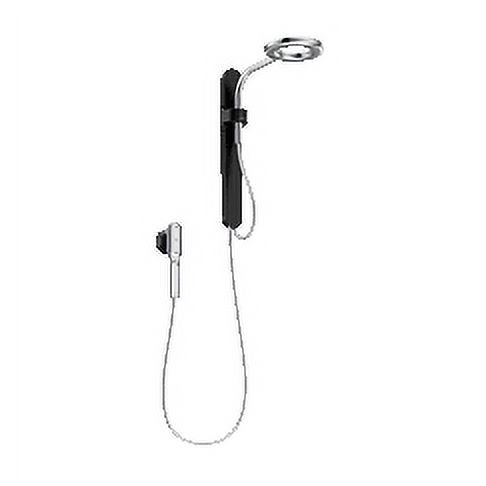 Moen N207C0Blc Matte Black/Chrome Two-Function 7.9" Diameter Head Standard With Handshower