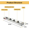 thumbnail image 4 of Acekid 36" Electric Strip Heater 1000W - Commercial Food Heat Lamp, Overhead Infrared Food Warmer, Plug & Chains, Restaurant Use, 4 of 6
