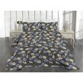 thumbnail image 2 of Ambesonne Sunflowers Quilted Coverlet 2 Pcs, Simple Summer Floral, Twin Size, Pale Yellow Lavender Blue, 2 of 4