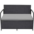 thumbnail image 2 of Vineego Outdoor rattan love seat Patio Furniture Loveseat with Base Storage Rattan Sofa,Black & Gray, 2 of 7