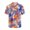 Colorful Feathers, variant on Comfortable Men's Short Sleeve Button Down Shirt, Soft Breathable Men's Short Sleeve Shirt for Travel Beach, Polynesian Tribal Print