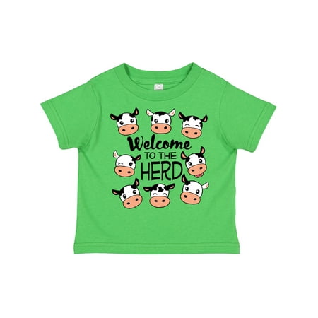 

Inktastic Welcome to the Herd with Cute Black and White Holstein Cows Gift Toddler Boy or Toddler Girl T-Shirt