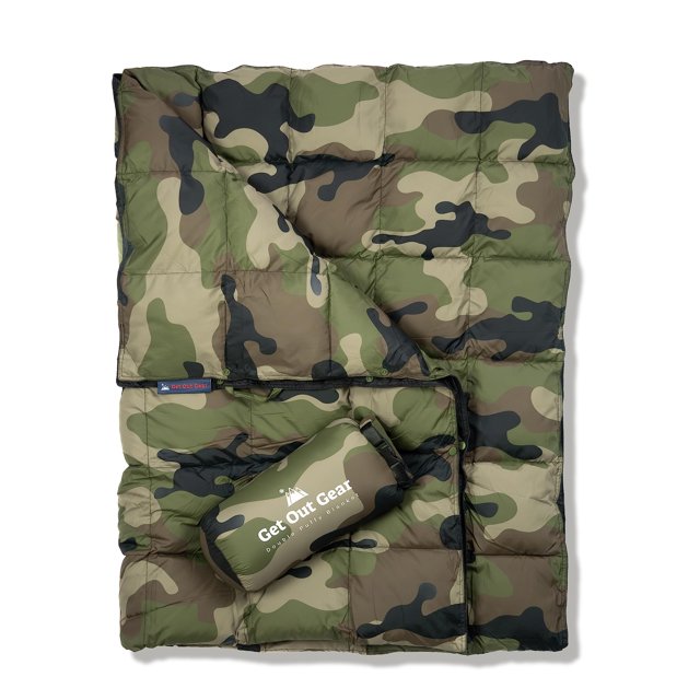 Manta Get Out Gear Down Puffy, ligera y resistente al agua