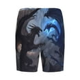 thumbnail image 2 of Lsque Black And Blue Lightning Dragon Mens Sleep Pajama Shorts,Short Pajama Pants, Cotton Ultra-Soft Knit-XX-Large, 2 of 9