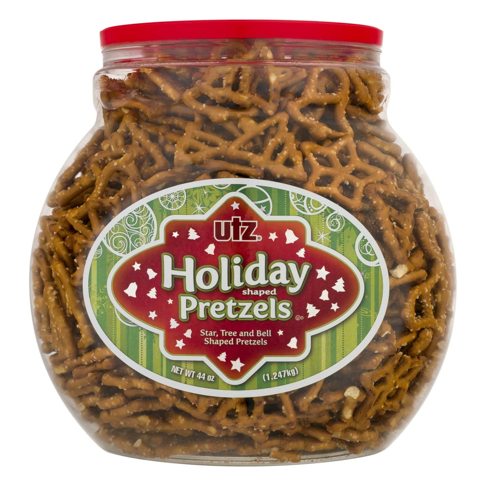 Utz Holiday Shaped Pretzels, 44 Oz. Barrel