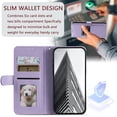 thumbnail image 6 of SaniMore for iPhone 13 Pro PU Leather Case, Wallet Design with Card Slots Cash Pocket [Wrist Strap] Flip kickstand Full Body Protection Magnetic Closure Business TPU Shell for iPhone 13 Pro, Purple, 6 of 11