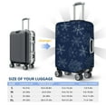 thumbnail image 6 of Lsque Snowflake Dark Blue Printed Luggage Cover, Travel Luggage Protector,Scratch and Dirt Resistant, Fits 18-32 Inch Luggage - Medium, 6 of 9