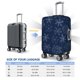thumbnail image 4 of Balery Snowflake Dark Blue Funda de equipaje, fundas para maletas, elástica, lavable, protector de maletas, compatible con maletas de 18 a 32 pulgadas-Medium, 4 of 7