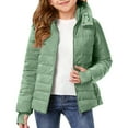thumbnail image 2 of ATOGUTA Girls Down Coat Kids Winter Quilted Hooded Puffer Jacket with Zipper Pockets Size 3T-12, Green, 2 of 6