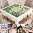 thumbnail image 6 of Green Tropical Birds Botanical_02 Mahjong Mat 31.5x31.5 Inch | Non-Slip And Noise Reduction Mah Jong Table Mat Cover with Carrying Bag For Mahjong Lovers, Poker, Board Games And Dominoes, 6 of 7