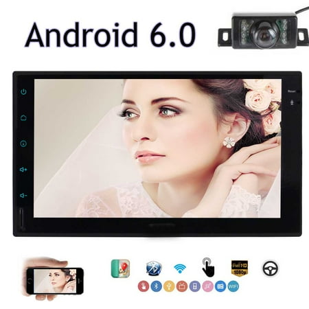 Gps Rear View Camera Double DIN Car Stereo Android 6.0 Autoradio with 7