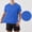 #Blue, variant on DPTALR Men's Stretchy Casual Fashion Solid Color Running Fitness Short Sleeve Workout T-shirt,Blue, M