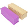 thumbnail image 4 of 1200g Silicone Loaf Soap Mould Toast Making Mold Bread Making Rectangle Mold B Purple, 4 of 6