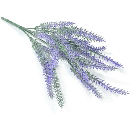 Jisbeifha Artificial Flocking Lavender Fake Bouquet Plastic Green Plant Wedding Home Potted Ornaments Plant Decoration Artificial Flowersa1411