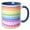 Blue/White, variant on 3drose, Bright Colorful Rainbow Chevron Zig Zag Stripes Aka Multicolored, 11oz Mug