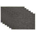 thumbnail image 2 of Contemporary Home Living Tweed Rectangular Placemats - 19" - Charcoal Gray - Set of 6, 2 of 6
