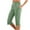 Army Green 2, variant on Capri Pants for Women Summer Drawstring Elastic Waist Workout Split Hem Stretch Gym Yoga Leggings with Pocket
