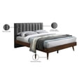 thumbnail image 4 of Meridian Furniture Vance Gray Durable Linen Fabric Queen Bed, 4 of 5