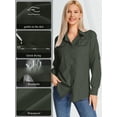 thumbnail image 5 of POENTAB Womens Button Down Shirts Long Sleeve Work Blouses Collared Tops Tunics with Pockets, 5 of 7