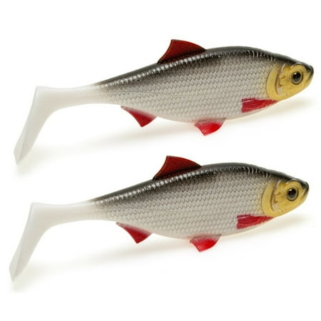 ASKMZ Wear-resistant Fishing Bait 2Pcs 13.5CM/28G Soft Lure T-shape Paddle Tail Realistic 3D Eyes PVC Swimbait Freshwater Saltwater Bass