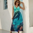 thumbnail image 2 of Nautical Green Sea Turtles Sleeveless Dress Woman Fashion Long Dresses Women's Summer Suit Dress 2025, 2 of 7