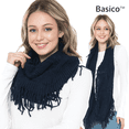 thumbnail image 2 of Basico Women's Warm Knit Infinity Scarf, Navy, 2 of 3