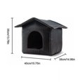 thumbnail image 5 of Casa para gatos resistente a la intemperie al aire libre, casa para perros interior, tienda de campaña plegable resistente a la intemperie para gatos, tela Oxford cálida para invierno, M, 5 of 5