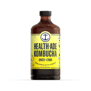 Health-Ade Kombucha, Ginger-Lemon, 16 fl oz, 12 Ct, Bottles