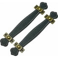 thumbnail image 1 of 2pcs Vintage Leather Drawer Handles Black Leather Suitcase Handles, 1 of 5