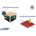 thumbnail image 4 of SlabDreamLab 12"X12" Slab Lite Baseplate for All Major Building Bricks and Blocks (Green, Single), 4 of 4