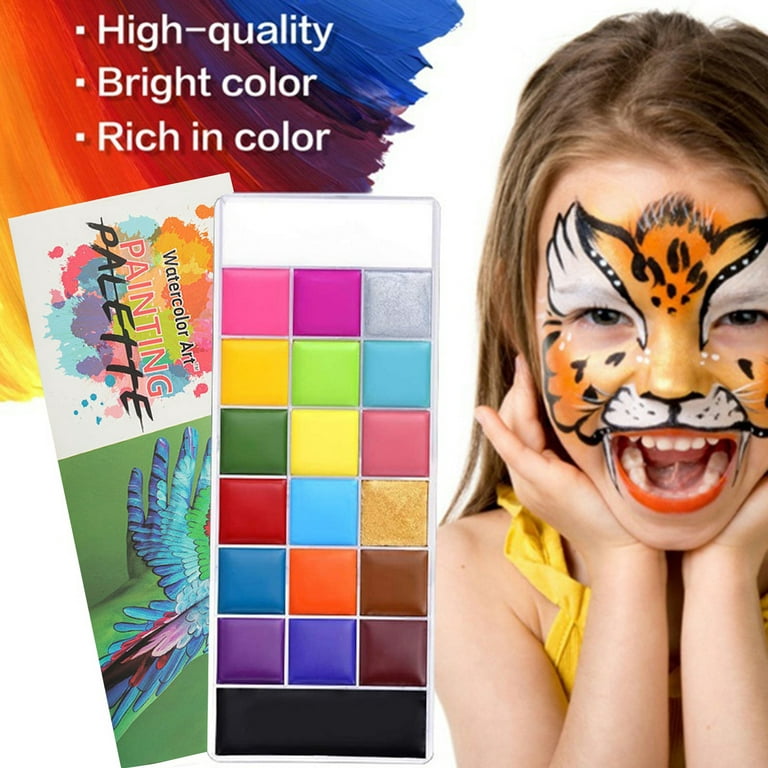 Face Body Paint Palette Kids Adults Professional Facepaint Palette for  Halloween Christmas Stage Performance Holiday Cosmetic - AliExpress